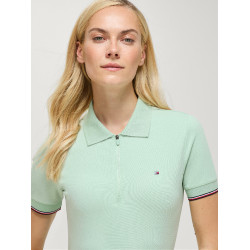 Polo zippé Anaheim Tommy Hilfiger Equestrian femme Menthe belair Vert Polo zippé Anaheim Tommy Hilfiger Equestrian femme Menthe belair Vert