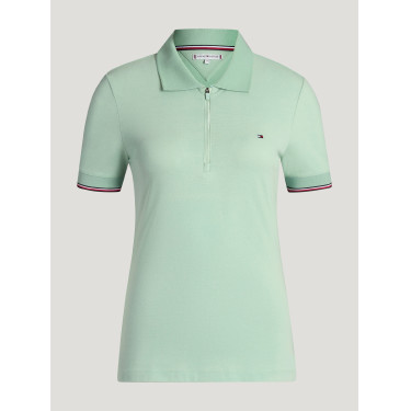 Dames zip-polo Anaheim Tommy Hilfiger Equestrian Belair munt Groen