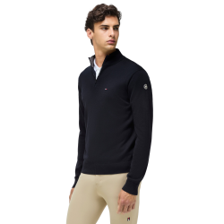 Pull 1/4 Zip homme Tommy Hilfiger Equestrian Irvine Desert sky Bleu Pull 1/4 Zip homme Tommy Hilfiger Equestrian Irvine Desert sky Bleu