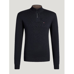 Pull 1/4 Zip homme Tommy Hilfiger Equestrian Irvine Desert sky Bleu Pull 1/4 Zip homme Tommy Hilfiger Equestrian Irvine Desert sky Bleu