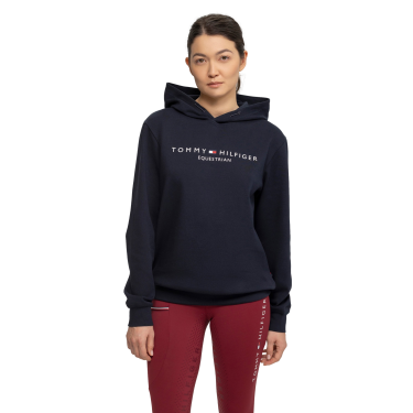 Sweat à capuche femme Tommy Hilfiger Equestrian Desert sky Bleu Sweat à capuche femme Tommy Hilfiger Equestrian Desert sky Bleu