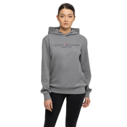 Sweat à capuche femme Tommy Hilfiger Equestrian Gris mélangé