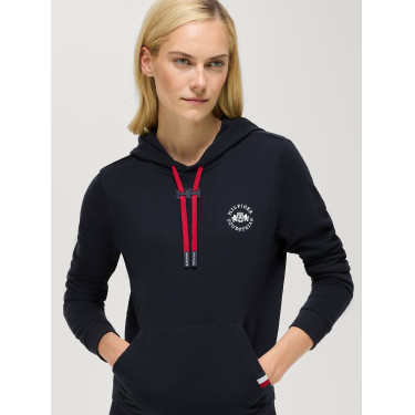 Sweat à capuche Laguna Tommy Hilfiger Equestrian femme logo Desert sky Bleu Sweat à capuche Laguna Tommy Hilfiger Equestrian femme logo Desert sky Bleu