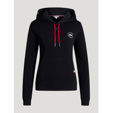 Sweat à capuche Laguna Tommy Hilfiger Equestrian femme logo Desert sky Bleu Sweat à capuche Laguna Tommy Hilfiger Equestrian femme logo Desert sky Bleu