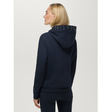 Dames hoodie met strassteentjes Hollywood Tommy Hilfiger Equestrian Woestijnlucht Blauw Dames hoodie met strassteentjes Hollywood Tommy Hilfiger Equestrian Woestijnlucht Blauw