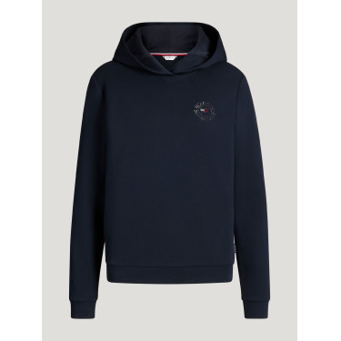 Dames hoodie met strassteentjes Hollywood Tommy Hilfiger Equestrian Woestijnlucht Blauw Dames hoodie met strassteentjes Hollywood Tommy Hilfiger Equestrian Woestijnlucht Blauw