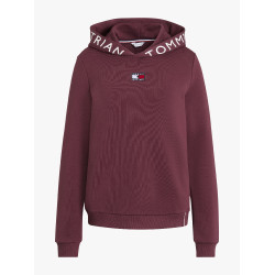Sweat à capuche Tommy Hilfiger Equestrian California femme Rouge