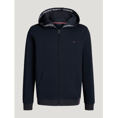 Tommy Hilfiger Equestrian Ventura heren zip hoodie Woestijnlucht Blauw