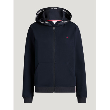 Sweat zippé à capuche Beverly Tommy Hilfiger Equestrian femme Desert sky Bleu