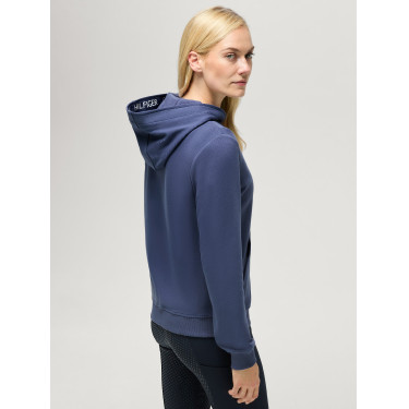 Sweat zippé à capuche Beverly Tommy Hilfiger Equestrian femme Indigo délavé Bleu