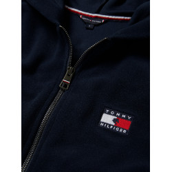 Dameshoodie met rits en capuchon Tommy Hilfiger Equestrian Whitney Woestijnlucht Blauw Dameshoodie met rits en capuchon Tommy Hilfiger Equestrian Whitney Woestijnlucht Blauw