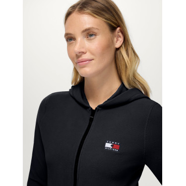 Sweat zippé à capuche Tommy Hilfiger Equestrian femme Whitney Desert sky Bleu