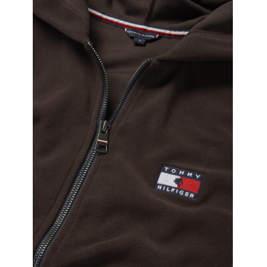 Sweat zippé à capuche Tommy Hilfiger Equestrian femme Whitney Brookwood Marron