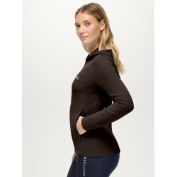 Sweat zippé à capuche Tommy Hilfiger Equestrian femme Whitney Brookwood Marron