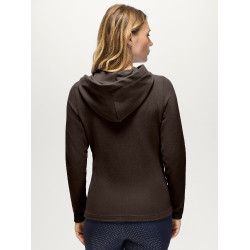 Sweat zippé à capuche Tommy Hilfiger Equestrian femme Whitney Brookwood Marron