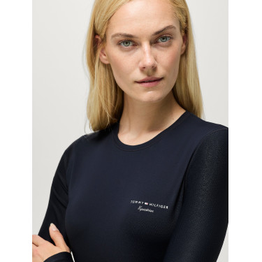 T-shirt Adel Sunguard met lange mouwen Tommy Hilfiger Equestrian dames Woestijnlucht Blauw T-shirt Adel Sunguard met lange mouwen Tommy Hilfiger Equestrian dames Woestijnlucht Blauw