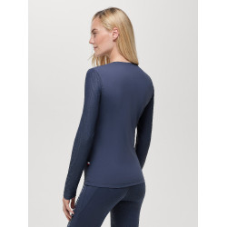 T-shirt Adel Sunguard manches longues Tommy Hilfiger Equestrian femme Indigo délavé Bleu