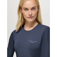 T-shirt Adel Sunguard met lange mouwen Tommy Hilfiger Equestrian dames Verbleekt indigo Blauw