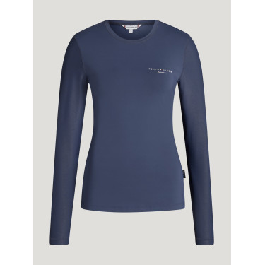 T-shirt Adel Sunguard met lange mouwen Tommy Hilfiger Equestrian dames Verbleekt indigo Blauw