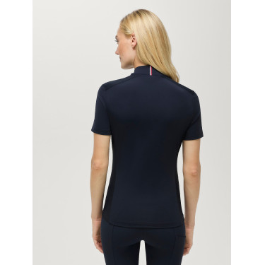 T-shirt d'entrainement Tommy Hilfiger Equestrian Palma 1/4 Zip femme manches courtes Desert sky Bleu T-shirt d'entrainement Tommy Hilfiger Equestrian Palma 1/4 Zip femme manches courtes Desert sky Bleu