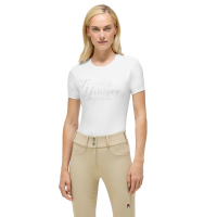T-shirt manches courtes strass Tommy Hilfiger Equestrian Malibu femme Blanc optique T-shirt manches courtes strass Tommy Hilfiger Equestrian Malibu femme Blanc optique