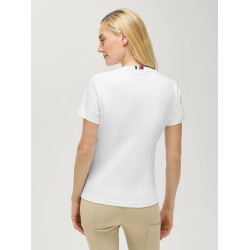 T-shirt manches courtes strass Tommy Hilfiger Equestrian Malibu femme Blanc optique T-shirt manches courtes strass Tommy Hilfiger Equestrian Malibu femme Blanc optique