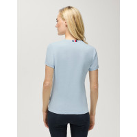 T-shirt met korte mouwen met strass Tommy Hilfiger Equestrian Malibu dames Optisch wit