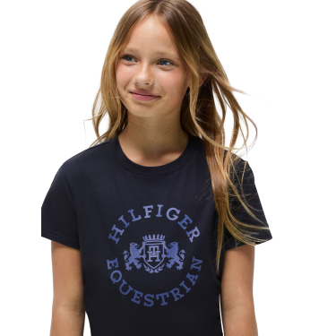 T-shirt met korte mouwen Tommy Hilfiger Equestrian Pasadena Young Rider Woestijnlucht Blauw