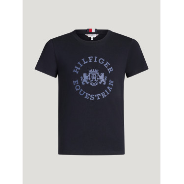 T-shirt met korte mouwen Tommy Hilfiger Equestrian Pasadena Young Rider Woestijnlucht Blauw