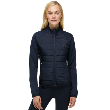 Dames Hybrid jas Tommy Hilfiger Equestrian Napa Woestijnlucht Blauw
