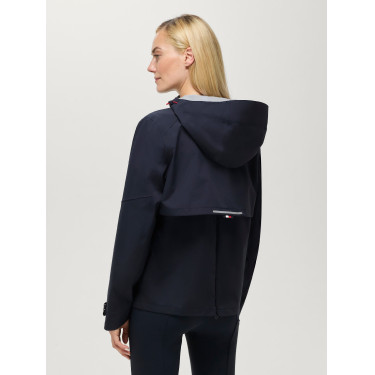 Veste imperméable Tommy Hilfiger Equestrian Upland femme compatible avec airbag Desert sky Bleu