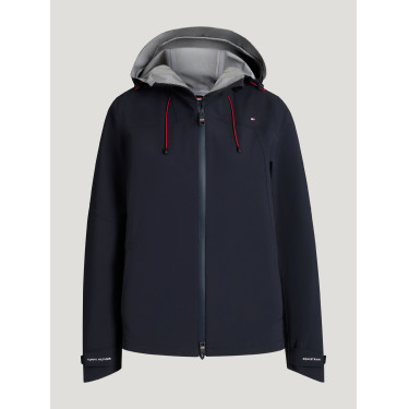 Veste imperméable Tommy Hilfiger Equestrian Upland femme compatible avec airbag Desert sky Bleu