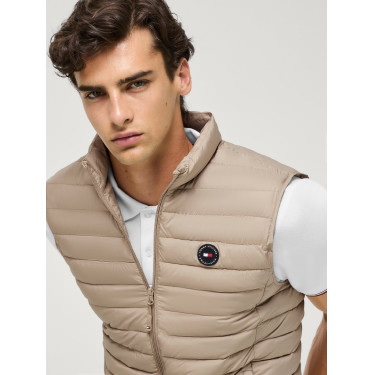 Veste sans manches matelassé Tommy Hilfiger Equestrian Montero homme Beige Veste sans manches matelassé Tommy Hilfiger Equestrian Montero homme Beige