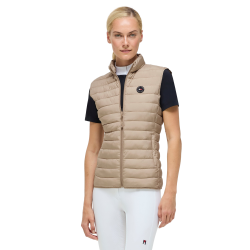 Dames gewatteerde mouwloze bodywarmer Tommy Hilfiger Equestrian Serano Beige Dames gewatteerde mouwloze bodywarmer Tommy Hilfiger Equestrian Serano Beige