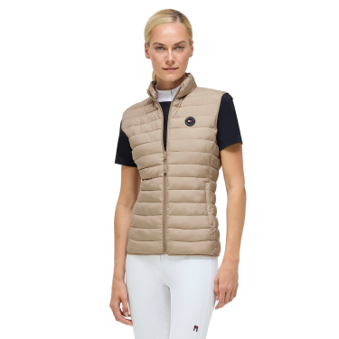 Dames gewatteerde mouwloze bodywarmer Tommy Hilfiger Equestrian Serano Beige Dames gewatteerde mouwloze bodywarmer Tommy Hilfiger Equestrian Serano Beige