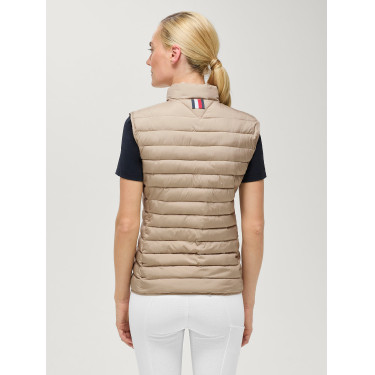 Dames gewatteerde mouwloze bodywarmer Tommy Hilfiger Equestrian Serano Beige Dames gewatteerde mouwloze bodywarmer Tommy Hilfiger Equestrian Serano Beige