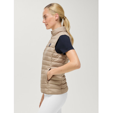 Dames gewatteerde mouwloze bodywarmer Tommy Hilfiger Equestrian Serano Beige Dames gewatteerde mouwloze bodywarmer Tommy Hilfiger Equestrian Serano Beige
