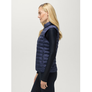 Dames gewatteerde mouwloze bodywarmer Tommy Hilfiger Equestrian Serano Verbleekt indigo Blauw