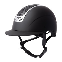 Casque d'équitation ornement en cristal Horze Arix II Noir / noir