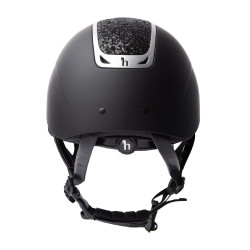 Casque d'équitation ornement en cristal Horze Arix II Noir / noir