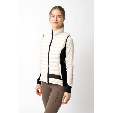 Ultra-lichte mouwloze paardrijbodywarmer B Vertigo Sia dames Grijs moonbeam