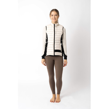 Ultra-lichte mouwloze paardrijbodywarmer B Vertigo Sia dames Grijs moonbeam