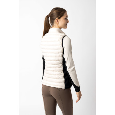 Ultra-lichte mouwloze paardrijbodywarmer B Vertigo Sia dames Grijs moonbeam