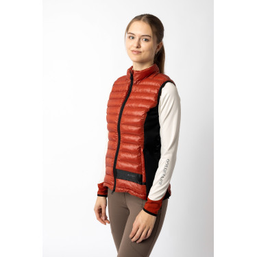 Ultra-lichte mouwloze paardrijbodywarmer B Vertigo Sia dames Vermiljoenrood