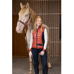 Ultra-lichte mouwloze paardrijbodywarmer B Vertigo Sia dames Vermiljoenrood