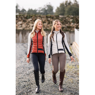 Doudoune sans manches d'équitation ultra légère B Vertigo Sia femme Rouge cinabre
