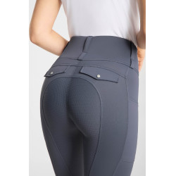 Hybride legging Horze Anya dames fullgrip Grijs