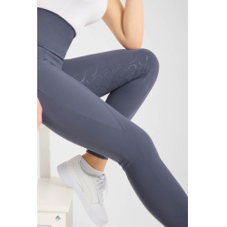 Hoogwaardige legging met volledige siliconen zitvlak Gillian Horze dames Grijs Hoogwaardige legging met volledige siliconen zitvlak Gillian Horze dames Grijs