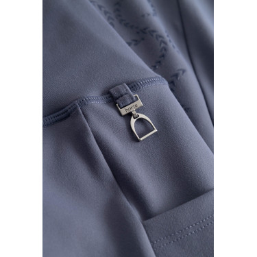 Legging taille haute fond intégral silicone Gillian Horze femme Gris