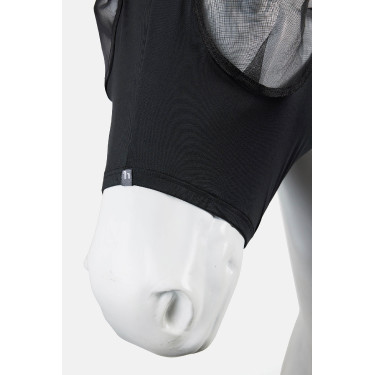 Elastisch vliegenmasker Horze om aan te trekken Zwart